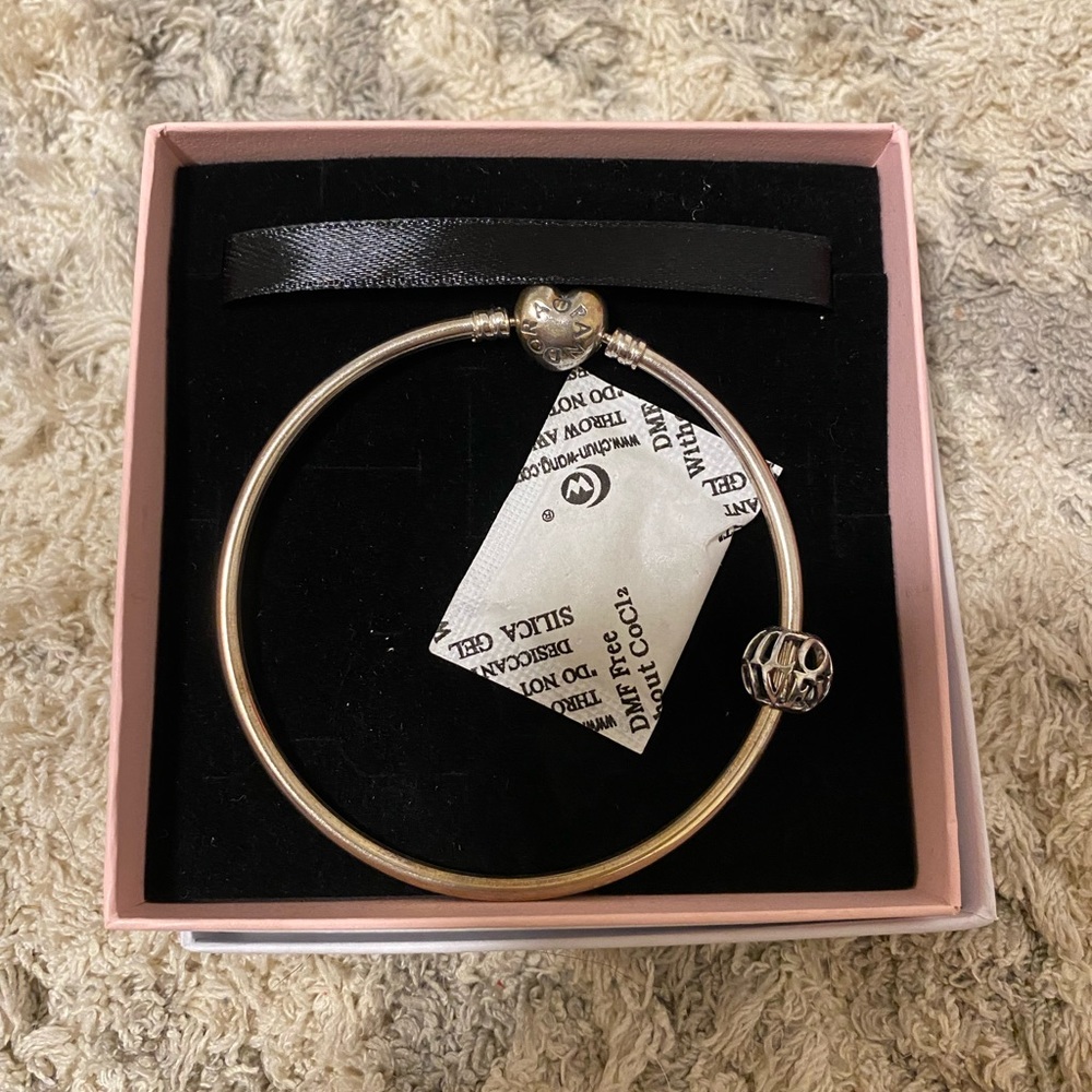 Pandora charm bracelet + I love you charm.